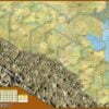 Mapa do Wojennej gry planszowej Bolonia 1945