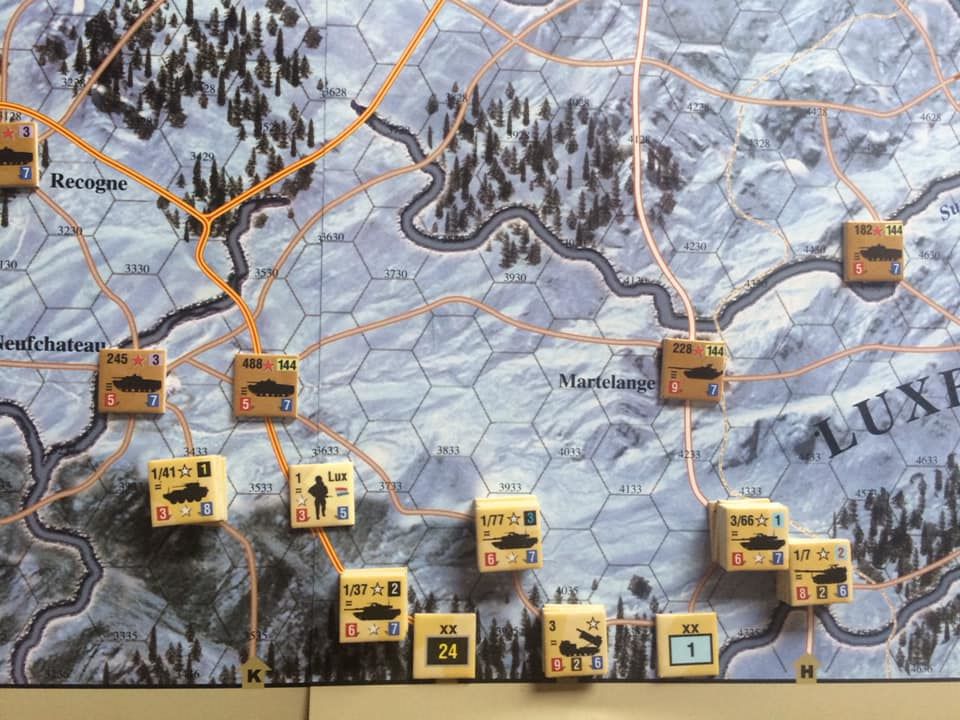 Mapa do gry wojennej Ardeny 2024