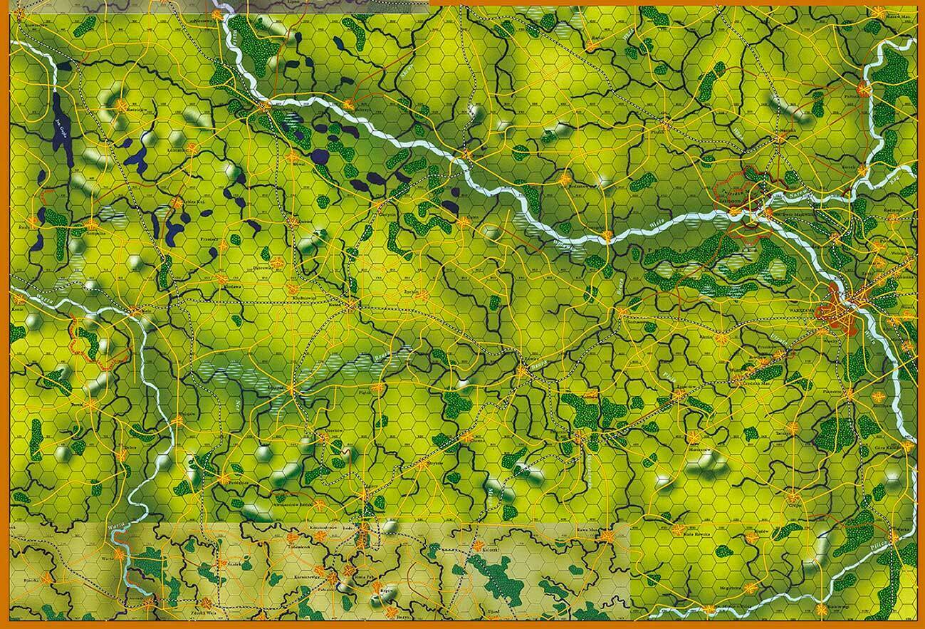 mapa bitwy pod Bzura 1939 gra planszowa