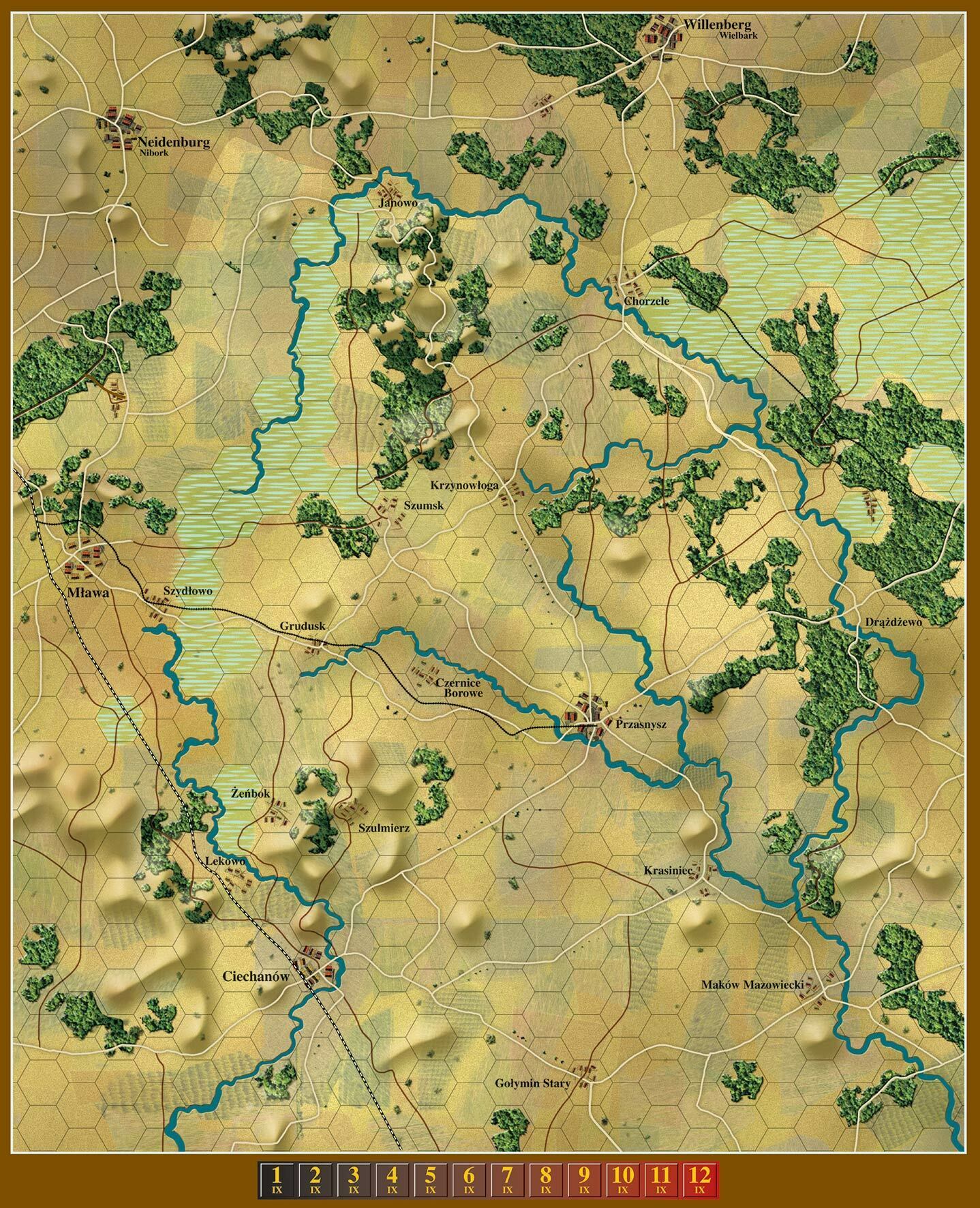 Ciechanow bitwa mapa