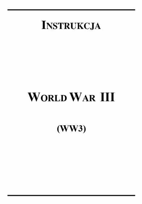 instrukcja do systemu World War III